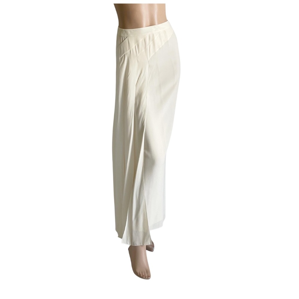 Chanel Skirt Long Asymmetric Panels Silk Crepe Maxi Spring 1999 Vintage